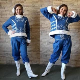 Н-9 Джинсовый костюм со снежинками